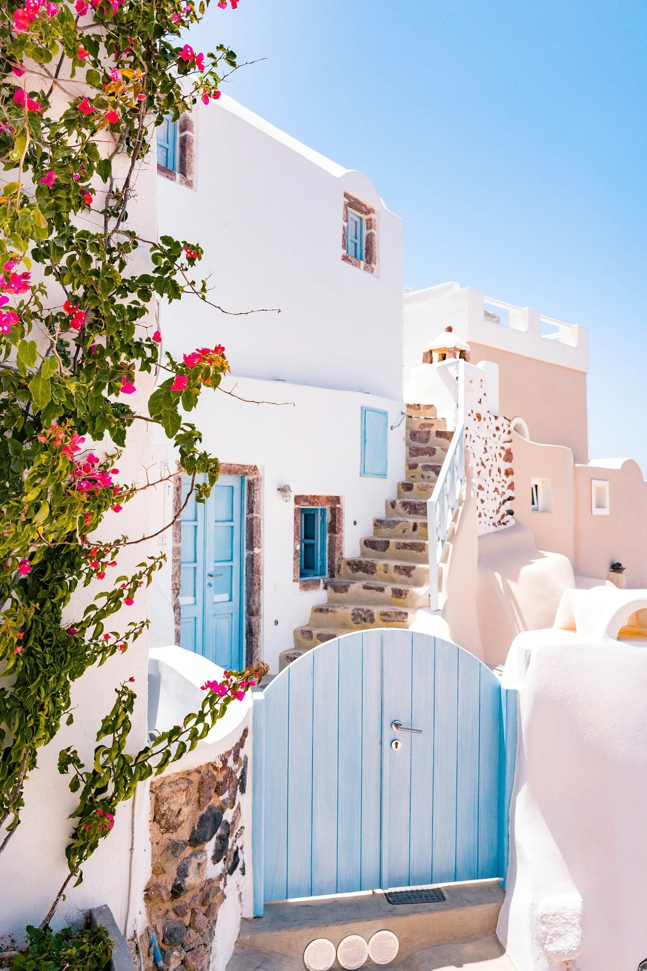 Whitewashed houses above the Aegean