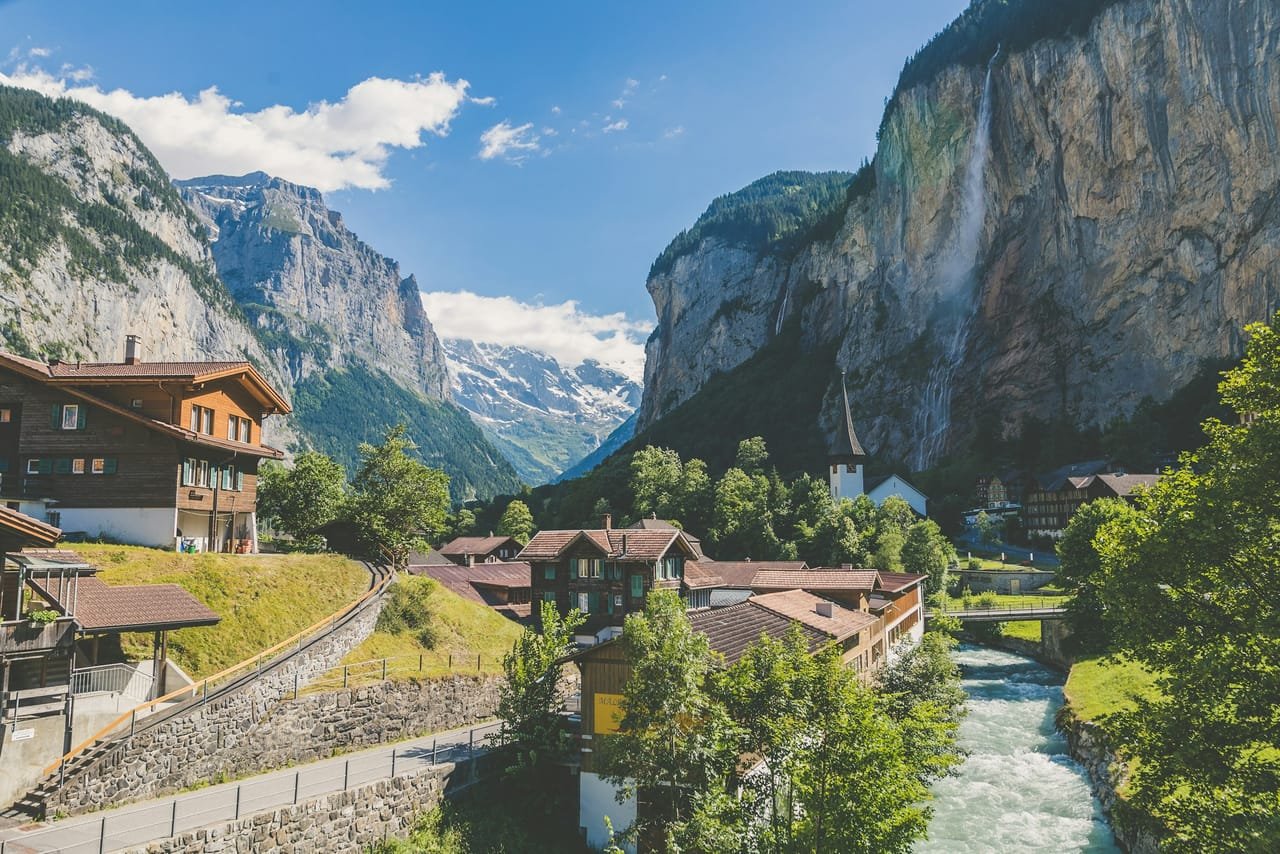 Swiss alpine village